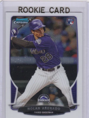 Nolan Arenado COLORADO ROCKIES ROOKIE CARD 2013 Bowman Chrome Baseball MINT RC! - Image 1 of 2