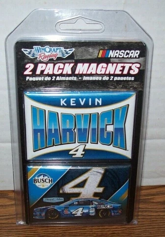 KEVIN HARVICK #4 BUSCH NASCAR WINCRAFT 2 PACK MAGNET SET Cover