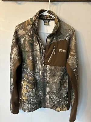 Berne ~ Half-zip ~ Camo Pullover ~ Fleece Lined ~ Hunting Hoodie - Image 1 of 4