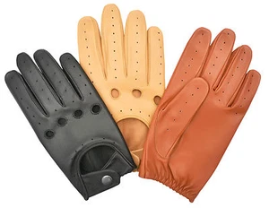 GUANTES DE CONDUCCIÓN COCHE CUERO GENUINO PARA HOMBRE CHÓFER DEDO COMPLETO CLÁSICO DE COLECCIÓN - Imagen 1 de 5