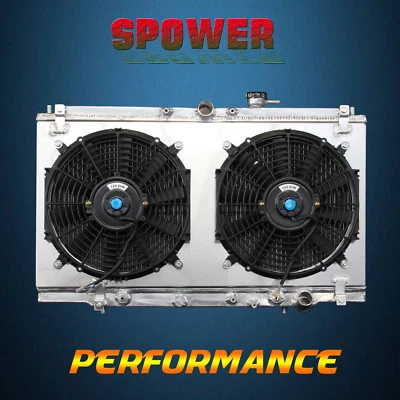 Radiador de aluminio + cubierta del ventilador para Honda Accord 94-97 Prelude 97-01 Aruca CL 97-99 Foto 1 de 4