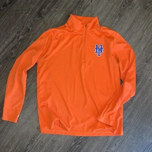 ANTIGUA New York METS Sweatshirt L MLB Licensed Dri-fit Pullover 1/4 ZiP Large - Picture 1 of 4