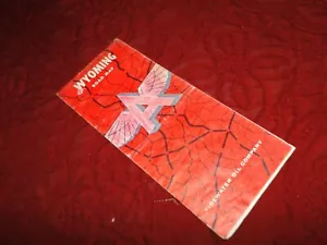RARE 1950's FLYING A ROAD/STREET Map OF WYOMING LOT # E-50 - Picture 1 of 5