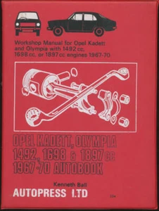 Opel Kadett, Olympia 1492, 1698 or 1897cc 1967-72 autobook; workshop manual fo.. - Picture 1 of 1