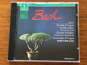 Bach: Toccata & Fugue; Chorals Schubler by Marie-Claire Alain (CD, Erato) - Foto 1 di 3