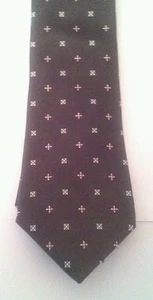 Christian Dior Black Silk Neck Tie 55" by 3.50" Black/Grey - Picture 1 of 3