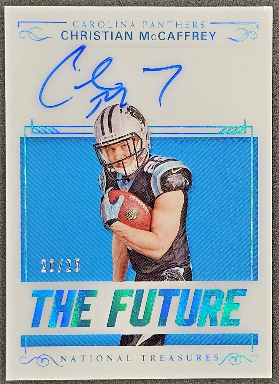 Christian McCaffrey 2017 Panini National Treasures The Future Auto 20/25 49ers