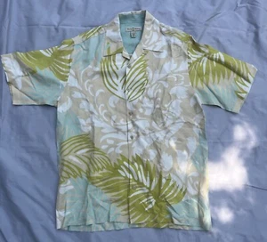Camisa Hawaiana Tommy Bahama Manga Corta Abotonada Mezcla Seda L - Imagen 1 de 16