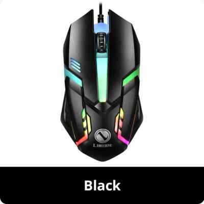 Sports LED Luminous Backlit Wired Mouse USB Wired For Laptop Mute Gaming Mouse - Image 1 of 4