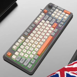 RGB Light K82 Gaming Keyboard Wired Keypad USB Port for Notebook Laptop Desktop - Picture 1 of 7