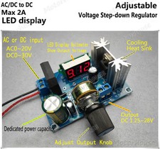 Digital LED Voltage Regulator Buck Step Down Converter AC/DC to DC 5V 12V 24V 2A