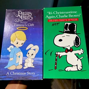 BUNDLE “It’s Christmas Time Again, Charlie Brown” VHS + Timmy’s Gift - Picture 1 of 4