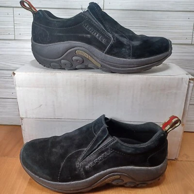 Zapatos Merrell para mujer 6 Jungle Moc bajos senderismo negros gamuza sin cordones doble densidad Foto 1 de 4