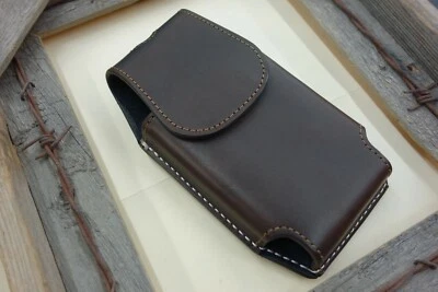 Handmade Leather Custom Phone Case Holster Pigskin Lining MAGNETIC Closure U.S.A - Image 1 of 4