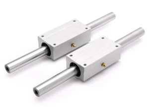 2 x Linearlager SCE16LUU + 2 x Präzisionswellen 16mm Länge 400mm, Gewinde M8x25 - Bild 1 von 1