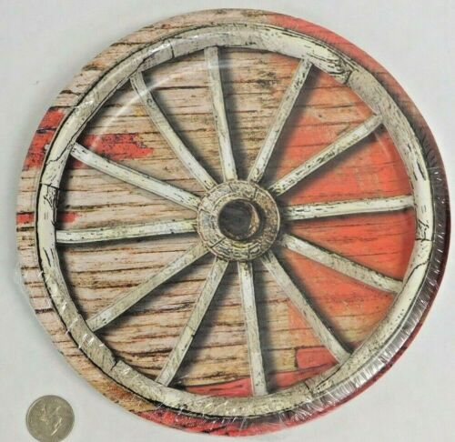 Western Themed Rodeo - Wagon Wheel Paper Plates, 8ct - #49625 - Free Shipping