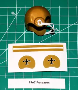 1967 Preseason New Orleans Saints *DIECUT* decals & OPI Football Gumball Helmet - Picture 1 of 18
