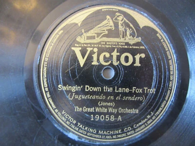GREAT WHITE WAY ORCH.  SWINGIN' DOWN THE LANE/BESIDE A BABBLING BROOK Victor VG+ - Image 1 of 4