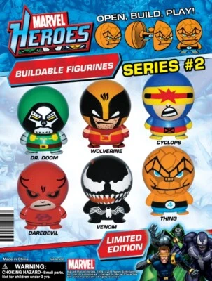 Juego completo de 6 figuras construibles de héroes de Marvel serie #2 Foto 1 de 2