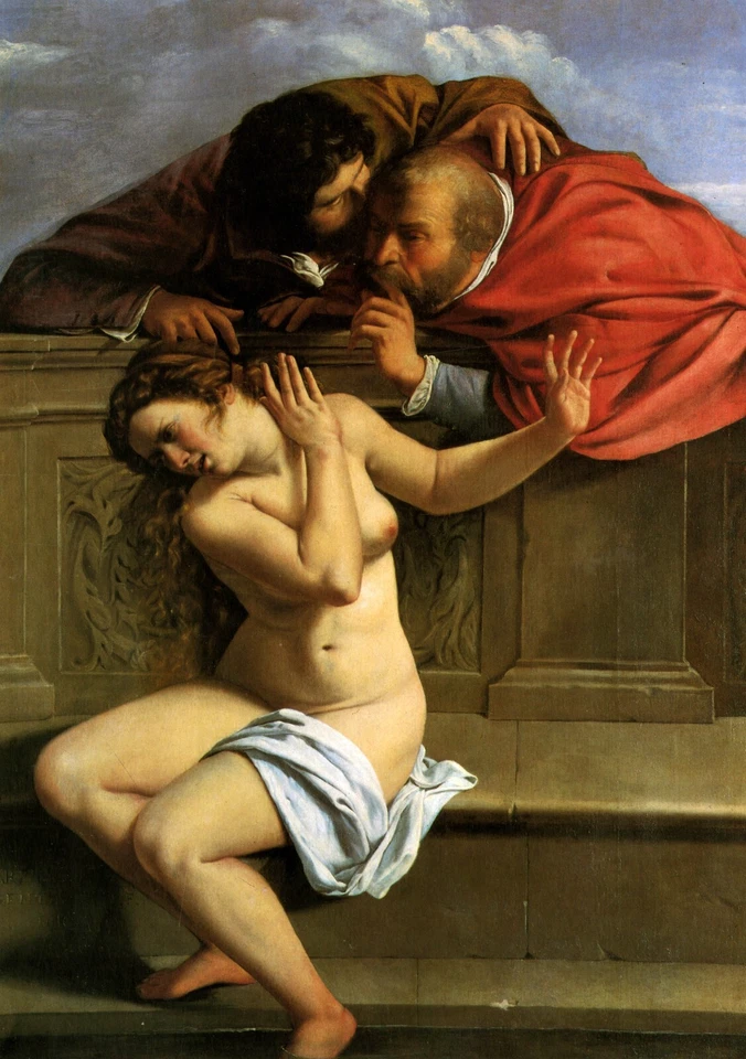 GENTILESCHI ARTEMIISIA SUSANNA 和 ELDERS BAROQUE 艺术 GICLEE 印花精美帆布 — 第 1/1 张图片