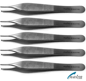 5x Pinza per tessuti Adson 4,7'' 1x2 denti chirurgica 12 cm pinzetta anatomica dritta - Foto 1 di 5