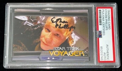 Ethan Phillips "Neelix" 1995 Skybox STAR TREK Voyager Signed Rookie Card PSA RC - Image 1 of 3