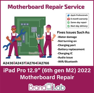 Apple iPad Pro 12.9" (6th Generation, M2) 2022 Motherboard REPAIR SERVICE - Afbeelding 1 van 1