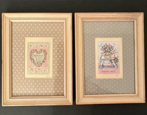 Two Country Farmhouse Framed Matted Pictures Bless Our Home~Welcome To Our Home - Picture 1 of 5