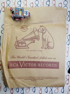 Vintage 40er/50er RCA Victor Records 10" Papier 78 Schallplatte Versandtasche Zange Hund - Bild 1 von 2
