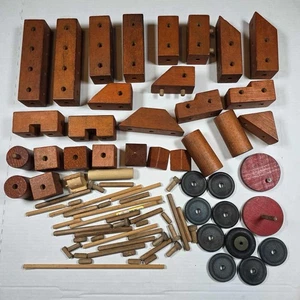 Lot Of Vintage Wooden Building Blocks  - Picture 1 of 21