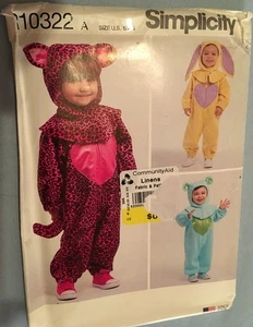 Unused pattern COSTUMES baby/toddler 1/2-4 cat, rabbit, teddy bear, dated 2019 - Picture 1 of 2