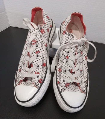 匡威 Converse All Star Ladybug PolkaDots 低帮运动鞋女式 5.5 码罕见 — 第 1/4 张图片