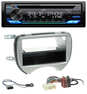 JVC Bluetooth MP3 USB DAB CD Autoradio für Nissan Micra (10-13 K13) silber - Bild 1 von 4