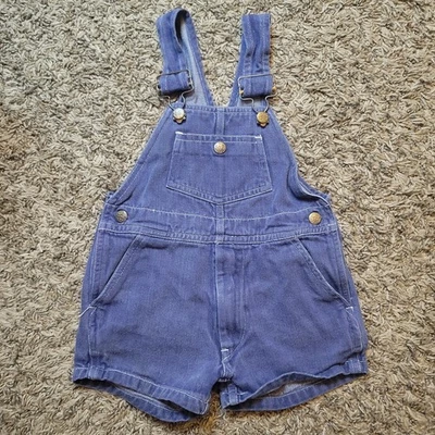 Happy Kids Denim Shortalls Sz 3 Vintage Blue - Image 1 of 4