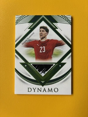 Dusan Vlahovic Match Worn Patch 2025 Futera Unique Emerald Relic 05/15 Juventus - Image 1 of 2