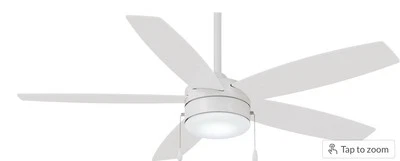 Minka-Aire Contractor Series F673L-WHF(White) Ceiling Fan With 52” 5 Blade Fit Foto 1 de 4