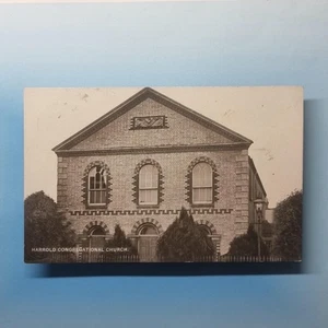 Harrold Postcard 1910 Real Photo Bedfordshire The Congregational Church - Imagen 1 de 2