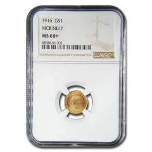 1916 Gold 1.00 Mckinley Memorial MS-66+ NGC - Picture 1 of 3