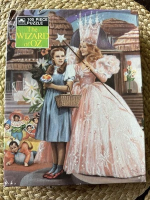 Vintage Golden Wizard of Oz Frame Tray Puzzle Great Scene  Glinda and Dorothy - Image 1 of 4