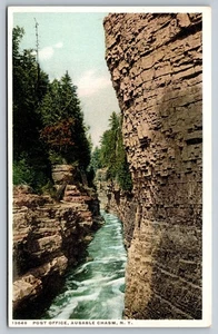 Cartolina d'epoca Ausable Chasm N.Y. Post Office Scenic di Detroit Publishing - Foto 1 di 2