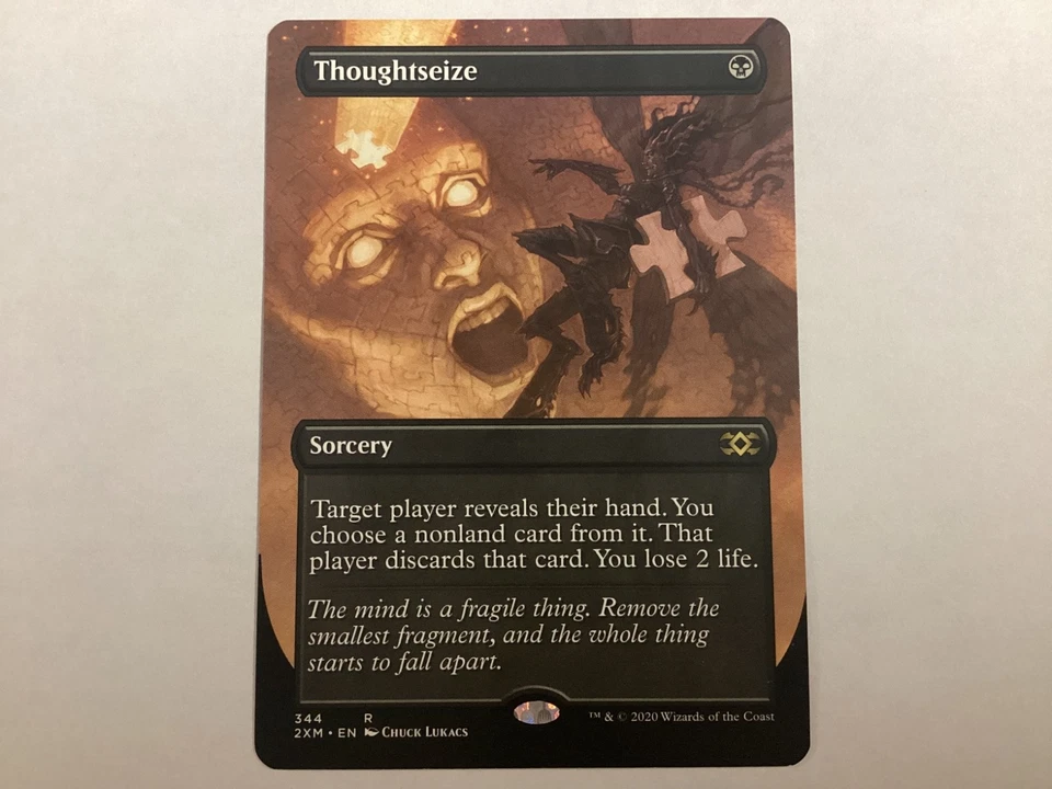 MTG Double Masters THOUGHTSEIZE Borderless NM (3057) Graded Power - Image 1 of 2