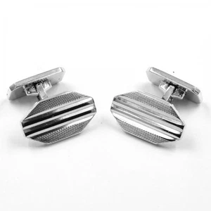 Gemelli in argento 835 silver cufflinks produttore EK. - Foto 1 di 12