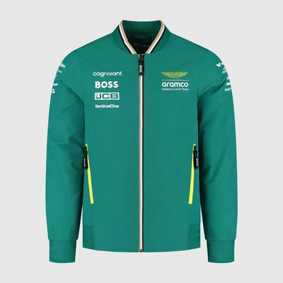 Куртка мужская Aston Martin F1 Team 2025 Bomber - зеленая - Изображение 1 из 2