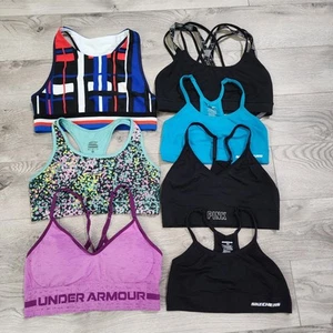Lot 7 - Underarmor, Victoria's Secret, Skechers Nike Mixed Sports Bras Women M - Picture 1 of 7