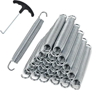 7" Heavy-Duty Galvanized Trampoline Springs, Steel Wire Spring Replacement Kit, - Picture 1 of 12