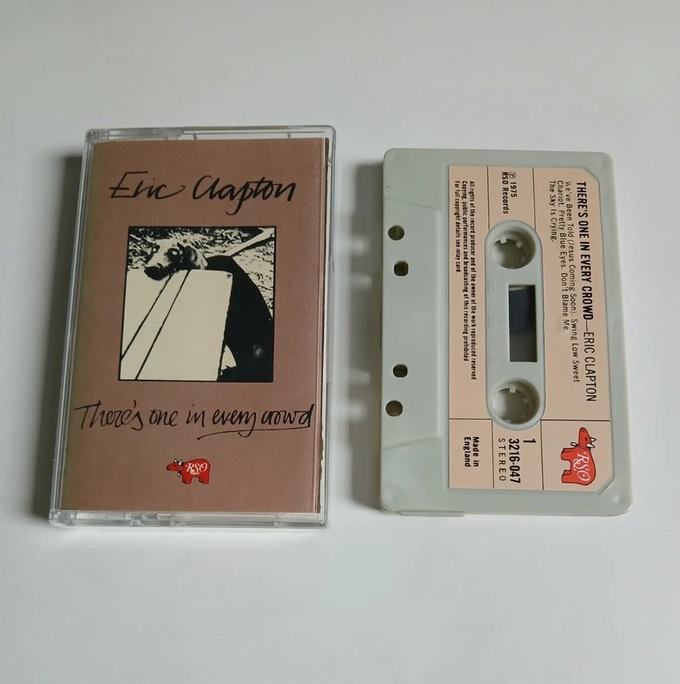 ERIC CLAPTON THERE'S ONE IN EVERY CROWD CASSETTE TAPE 1975 PAPER LABEL RSO UK - Image 1 of 1
