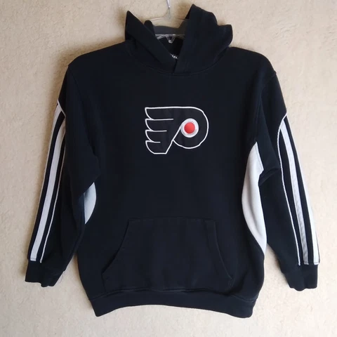 Philadelphia Flyers Hoodie Youth Medium (10-12) Black NHL Hockey Sweatshirt Cover