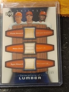 2005 Upper Deck Trilogy Generations of Lumber /85 Adam Dunn Ryan Howard Frank