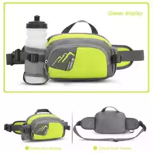 Cinturón para Correr Cartera Riñonera Nylon Eslinga Cintura Paquete con Portabotellas Impermeable - Imagen 1 de 29