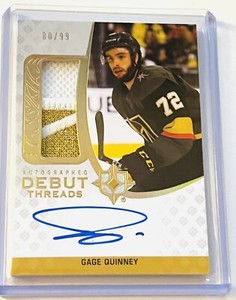 Gage Quinney 2020 Ultimate Collection Debut Threads /99 RPA Rookie Patch Auto RC